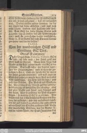 CLXII. Von der wunderlichen Hülff und Errettung Gottes. Strick ist entzwey