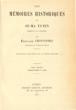 T. 2: (Chapitres V - XII)