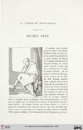 1: La Vierge de Manchester : Tableau de Michel Ange