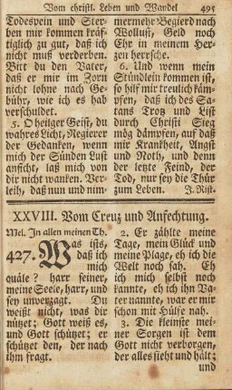 XXVIII. Vom Creuz und Anfechtung.