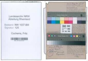 Entnazifizierung Fritz Cochems , geb. 04.09.1901 (Landgerichtsrat)