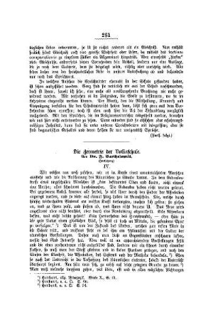 Die Geometrie der Volksschule : (Fortsetzung)