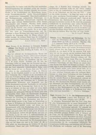 61-62 [Rezension] Elert, Werner, Ecclesia militans