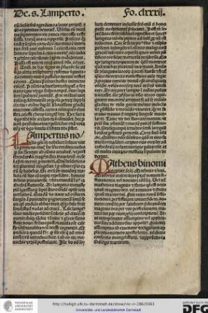 Lampertus nobilis genere sed nobilior sanctitate vite et a primevo erat...