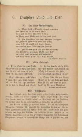 G. Deutsches Land und Volk