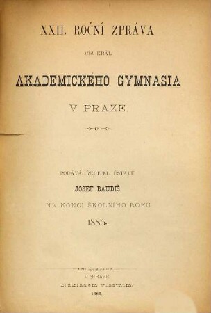 České Glossy latinského rukopisu roudnického z XV. století : Podává František Prusík. (Schulgprogramm.)