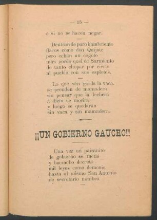 [II.] ¡¡Un gobierno gaucho!!
