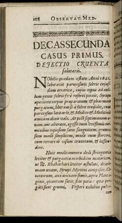 Casus Primus. - Casus Tertius.
