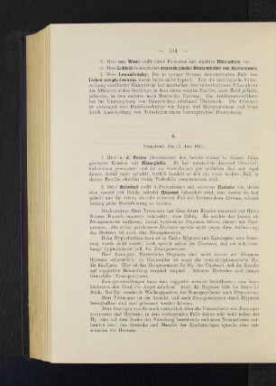 6. Sonnabend, den 17. Juni 1911.