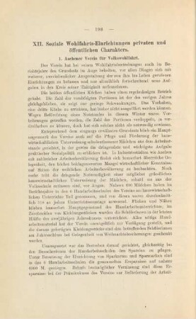 XII. Soziale Wohlfahrts-Einrichtungen privaten und öffentlichen Charakters.