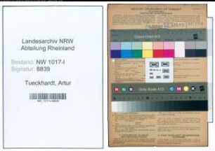Entnazifizierung Artur Tueckhardt , geb. 08.06.1904 (Elektro-installateur)