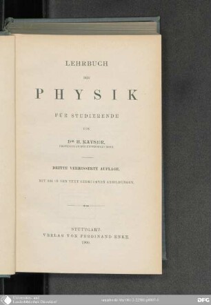 Lehrbuch der Physik für Studierende