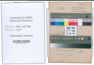 Entnazifizierung Lambert Gatzweiler , geb. 21.02.1886 (Lehrer)