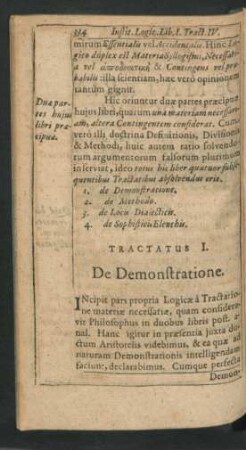Tractatus I. De Demonstratione.