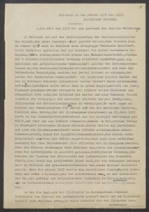 Kriegschronik der ev. Kirchengemeinde Fellbach (Dek. Cannstatt), verfasst von Pfarrer i.R. Hans Frohmayer.