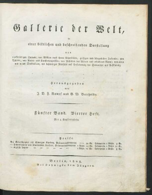 Titelseite. Vierter Heft.