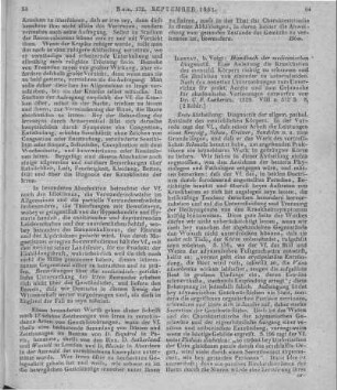 Lutheritz, C. F.: Handbuch der medicinischen Diagnostik. Ilmenau: Voigt 1829