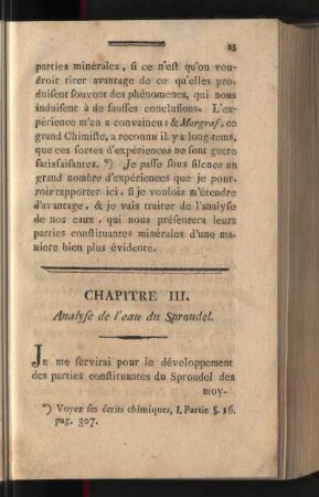 Chapitre III. Analyse de l'eau du Sprondel