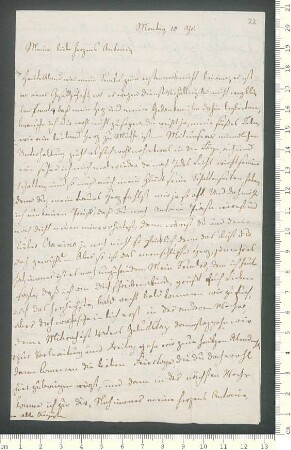 Brief von Auguste Semler an Antonie von Chamisso
