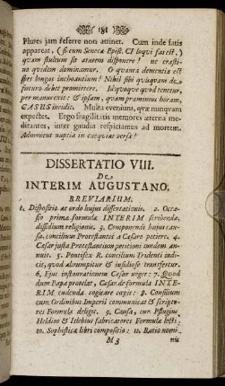 Dissertatio VIII.
