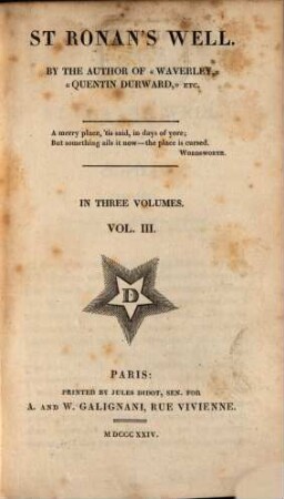 St. Ronan's Well : in three volumes, 3