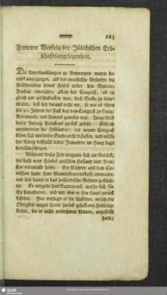 Fernerer Verfolg der Jülichschen Erbschaftsangelegenheit