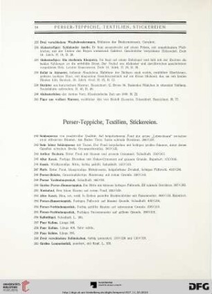 Perser-Teppiche, Textilien, Stickereien (Nr. 242-280)