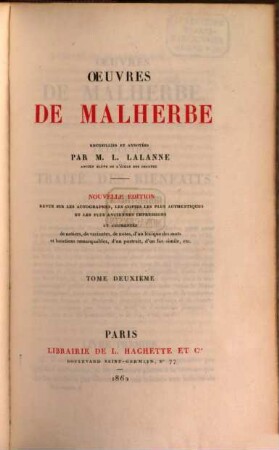 Oeuvres de Malherbe, 2