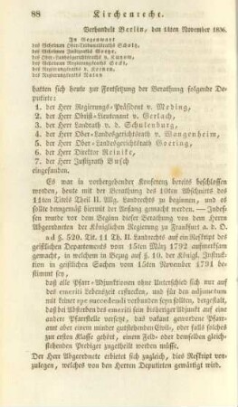 Verhandelt Berlin, den 14ten November 1836.