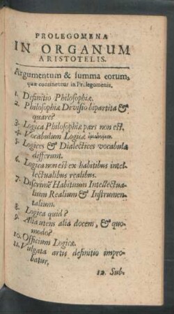 Prolegomena In Organum Aristotelis