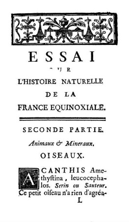 Seconde Partie. Animaux & Mineraux