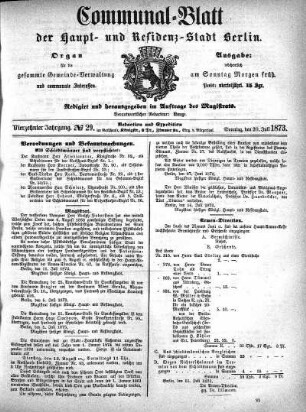1873,29: No. 29, 20. Juli 1873