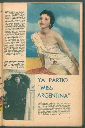 Ya partió "Miss Argentina"