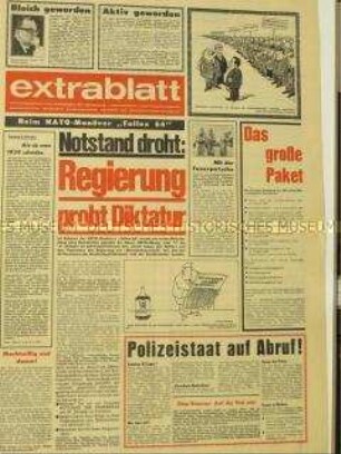 Sonderdruck der Kampagne für Abrüstung zu den geplanten Notstandsgesetzen