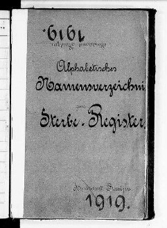 Alphabetisches Namenverzeichnis zum Sterberegister Bautzen