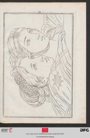 Taf. 33 [Kopfstudien nach Raffael (Kontur)]