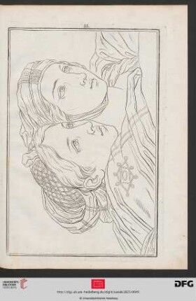 Taf. 33 [Kopfstudien nach Raffael (Kontur)]