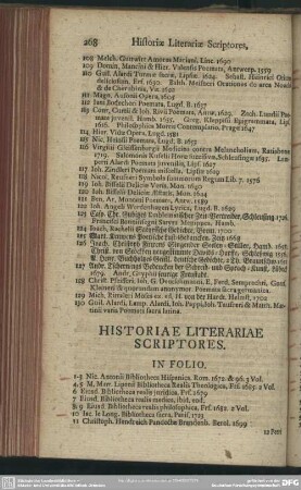 Historiae Literariae Scriptores