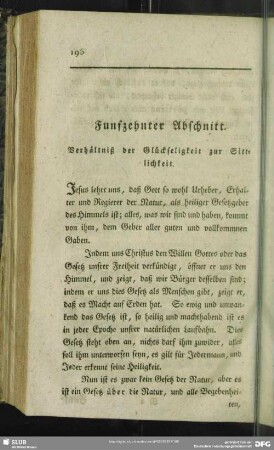 Funfzehnter Abschnitt. Verhältniß der Glückseligkeit zur Sittlichkeit