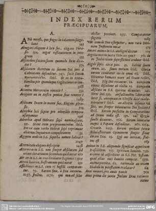 Index Rerum Praecipuarum