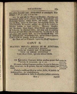 Caput II. Practica Privata Judicia De Re Judiciaria ...