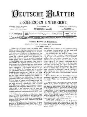 Thomas Platter als Schulmann : ein Gedenkblatt zu dessen 400. Geburtstag