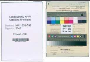 Entnazifizierung Otto Freund , geb. 06.12.1903 (Verw.Angestellter)