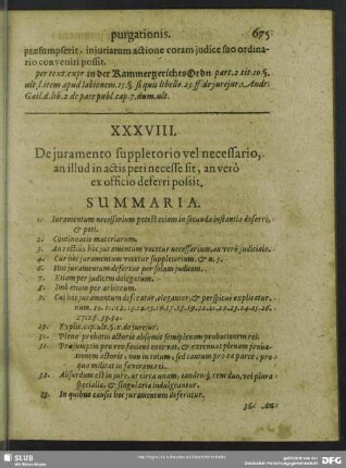 XXXVIII. De juramento suppletorio vel necessario, an illud in actis peti necesse sit, an verò ex officio deferri possit