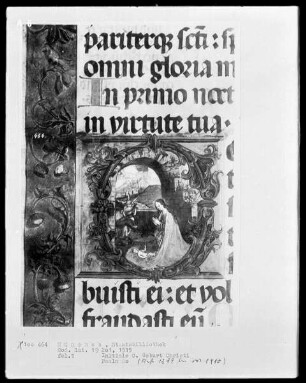 Psalterium — Initiale C mit Christi Geburt