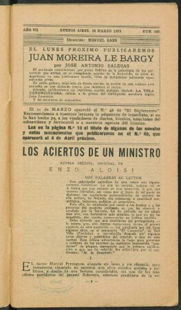 1923007280: Los aciertos de un ministro