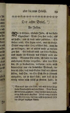 Der achte Brief. An Julien. - Der dreyzehnte Brief. von Julien.