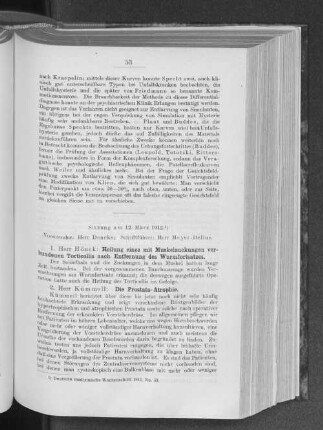 Sitzung am 12. März 1912.