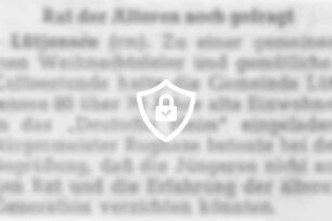 Rat der Älteren noch gefragt