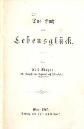 Das Buch vom Lebensglück